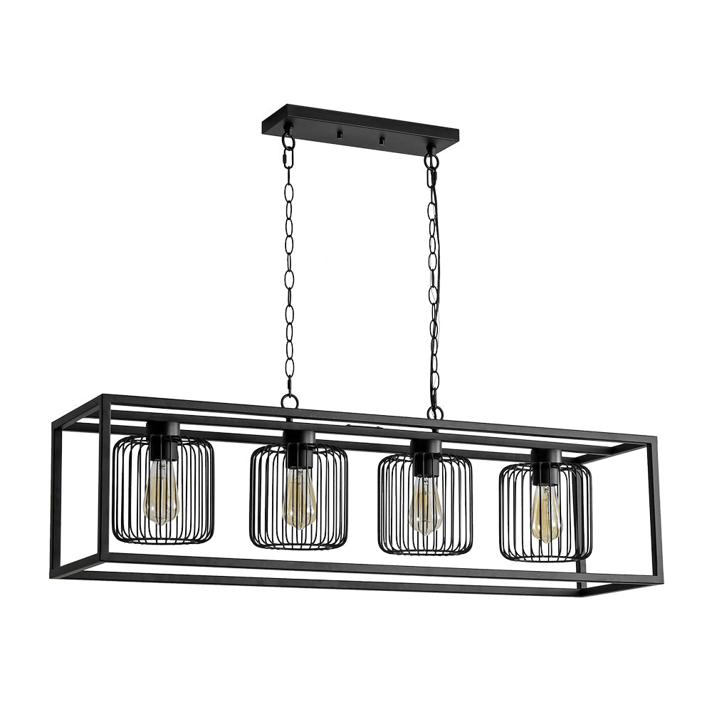 Himinuvix Farmhouse Industrial Linear Metal Chandelier