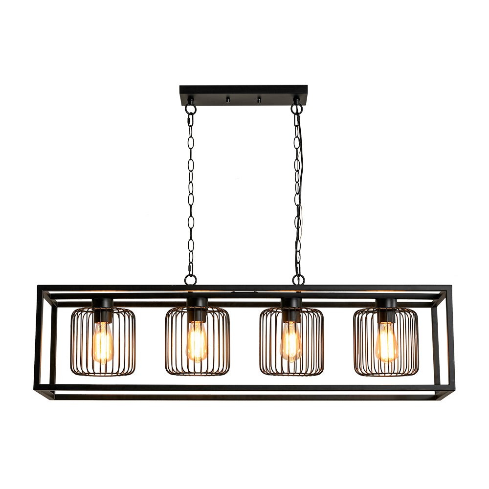 Himinuvix Farmhouse Industrial Linear Metal Chandelier