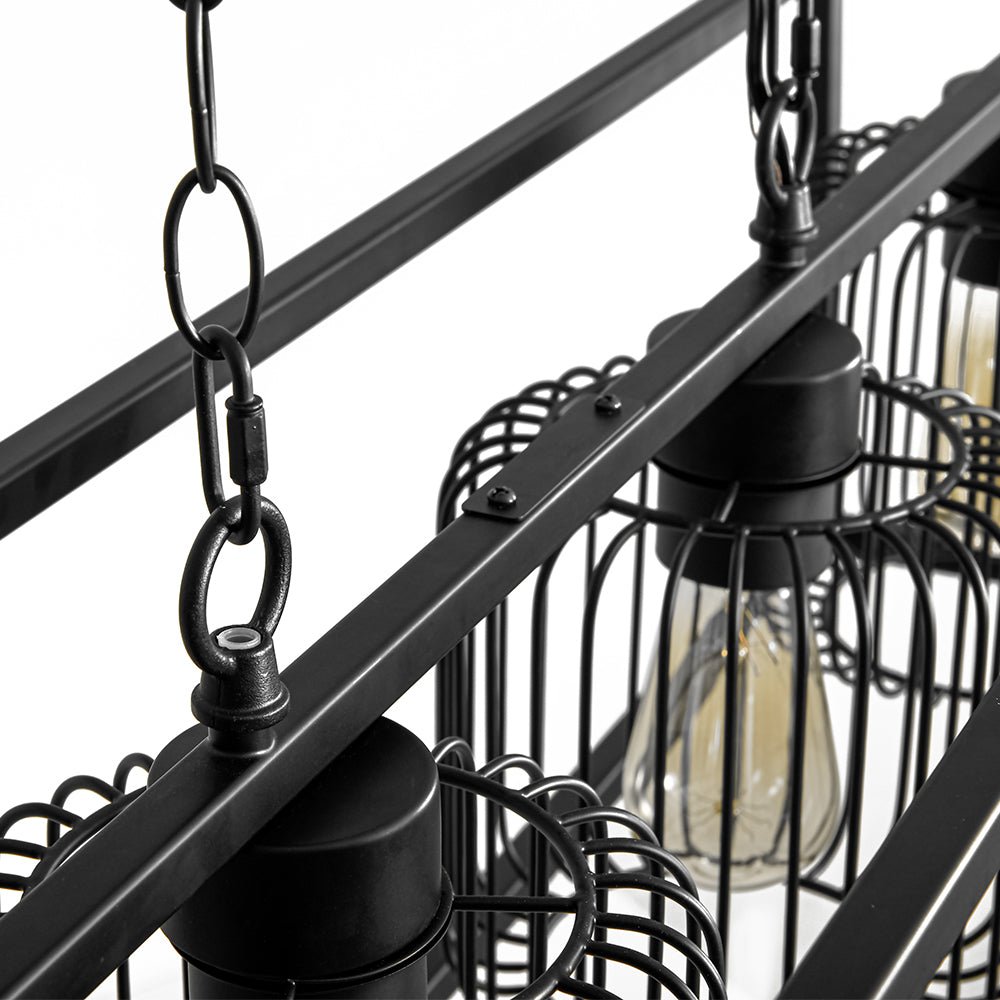 Himinuvix Farmhouse Industrial Linear Metal Chandelier