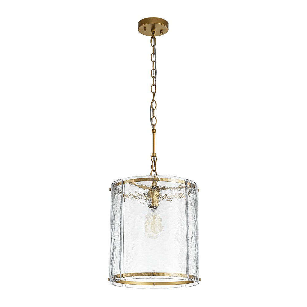 Glant Minimalist Glass Cylinder Cage Pendant