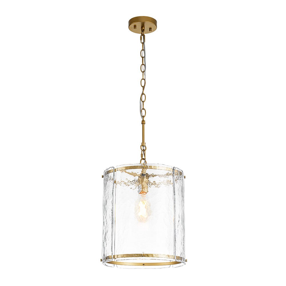 Glant Minimalist Glass Cylinder Cage Pendant
