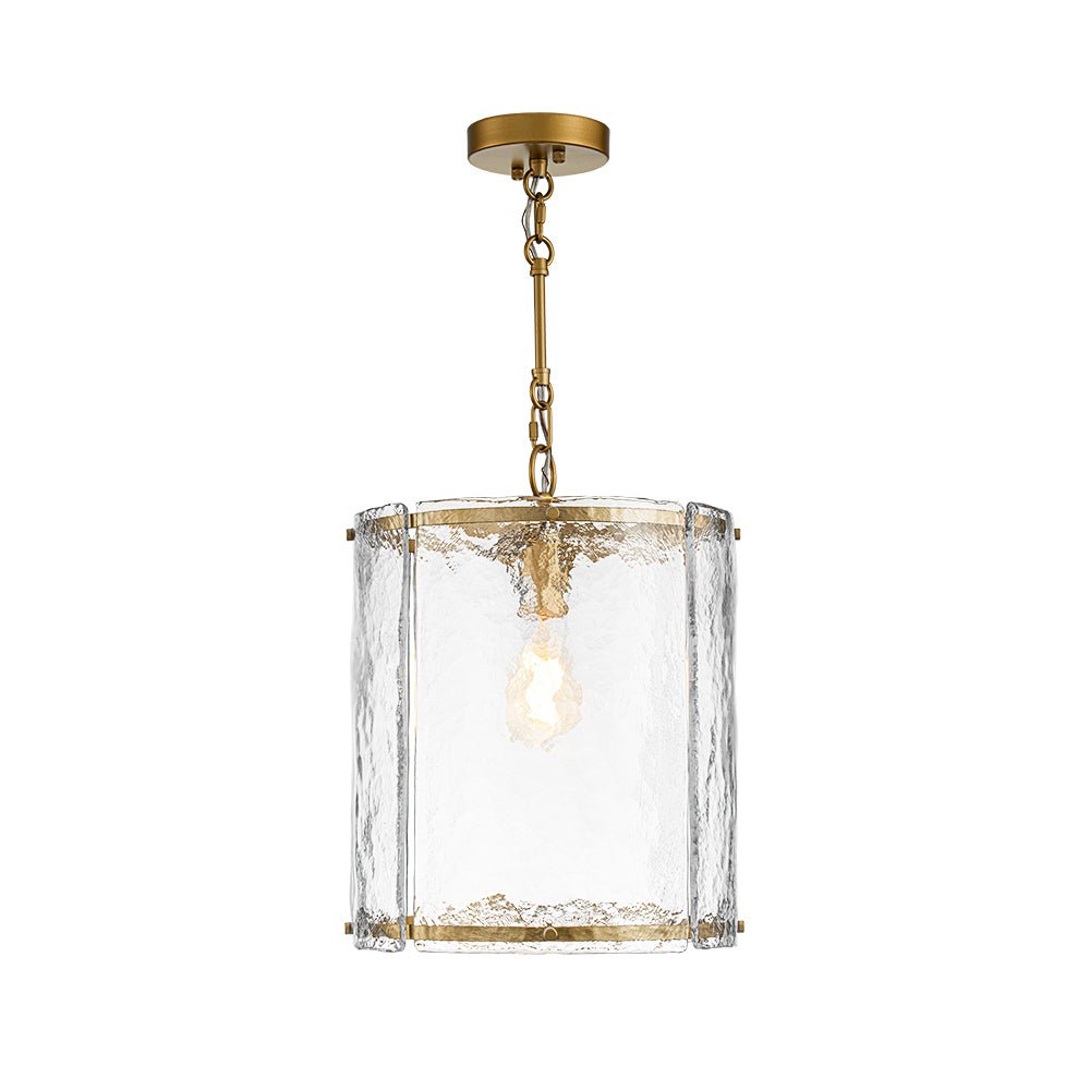 Glant Minimalist Glass Cylinder Cage Pendant