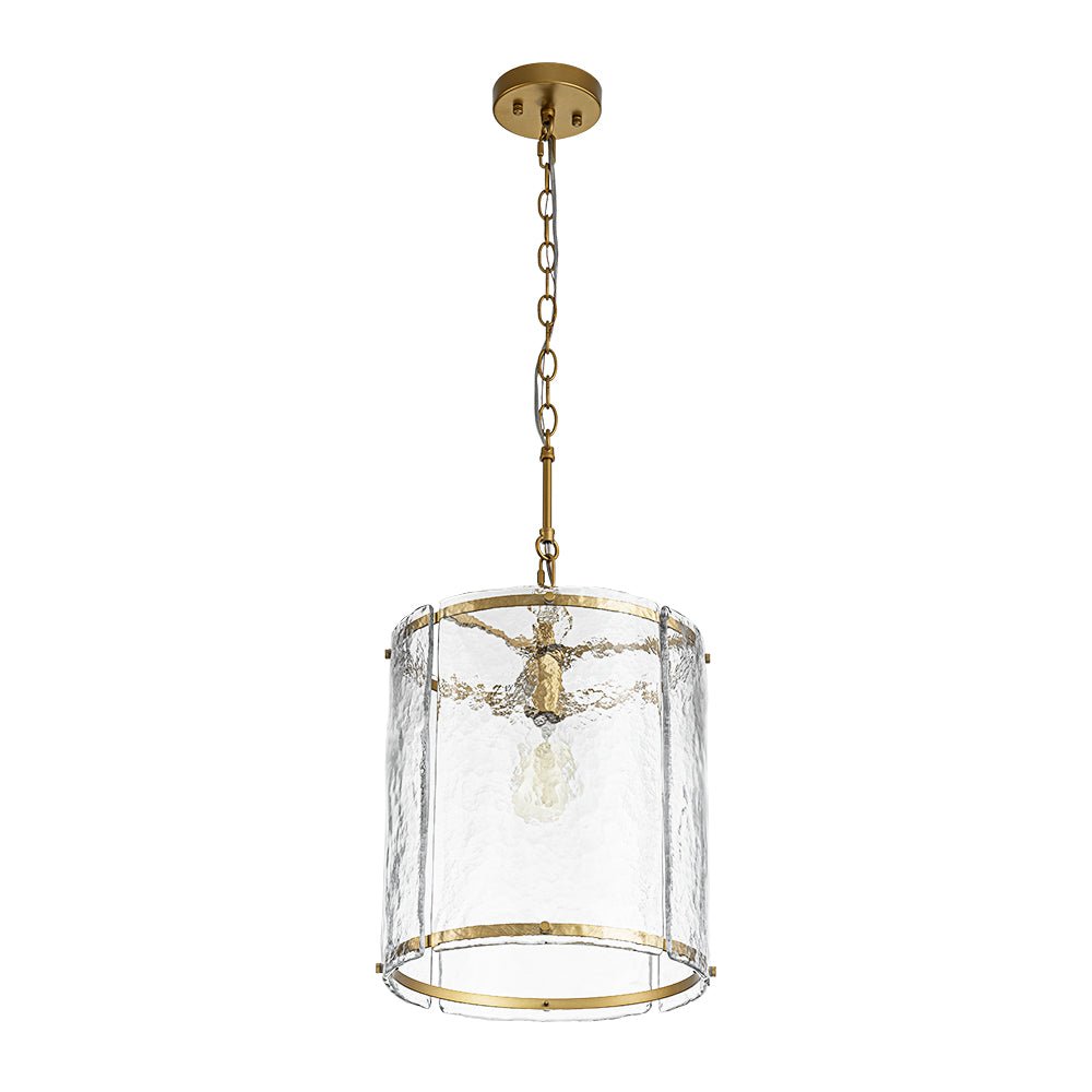 Glant Minimalist Glass Cylinder Cage Pendant