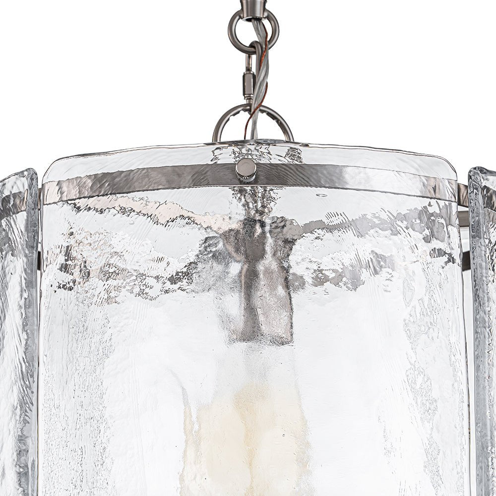Glant Minimalist Glass Cylinder Cage Pendant
