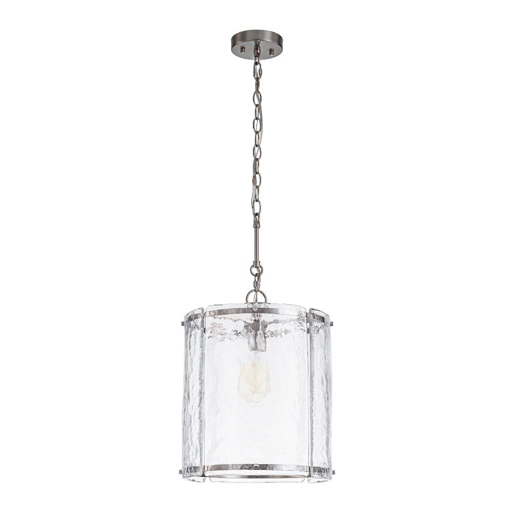 Glant Minimalist Glass Cylinder Cage Pendant
