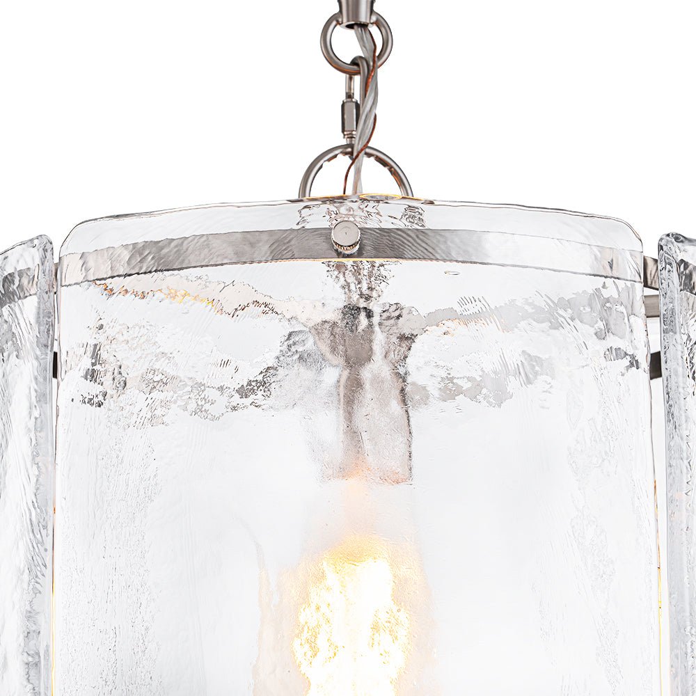 Glant Minimalist Glass Cylinder Cage Pendant