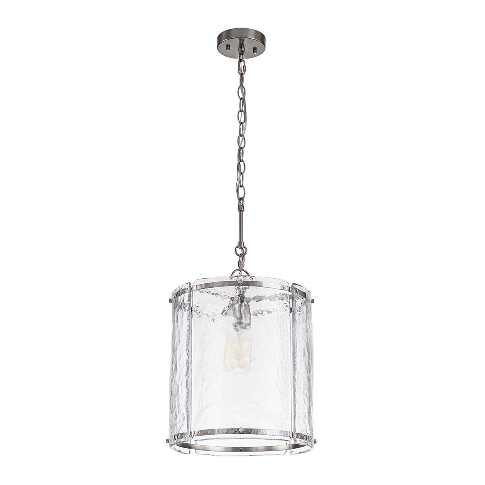 Glant Minimalist Glass Cylinder Cage Pendant