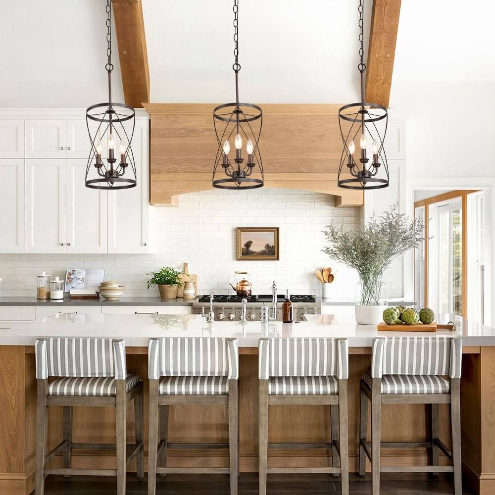 Waegnulix Farmhouse Metal Cylinder Pendant Light
