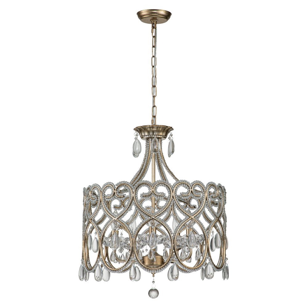 Cielo Antique Crystal Drum Chandelier
