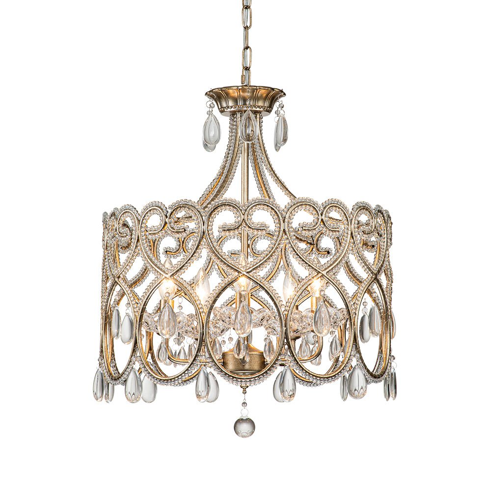 Cielo Antique Crystal Drum Chandelier