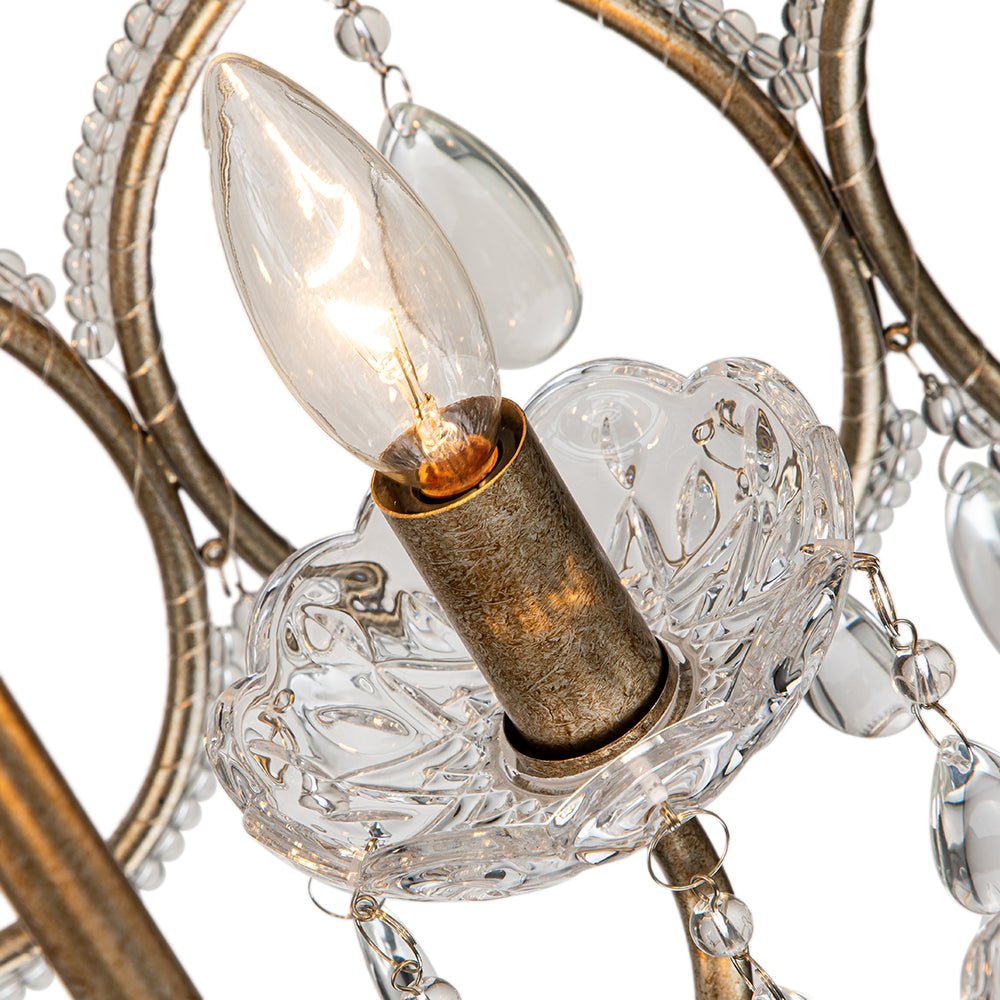Cielo Antique Crystal Drum Chandelier