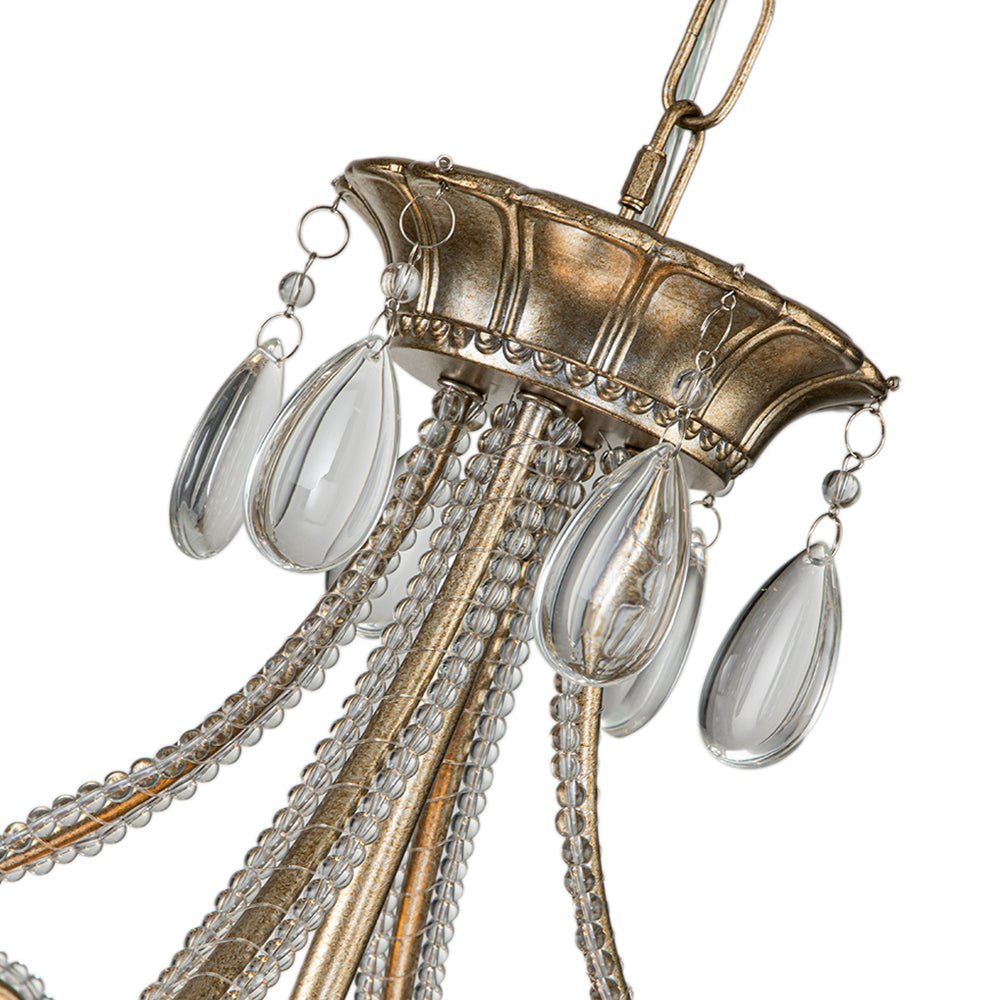 Cielo Antique Crystal Drum Chandelier
