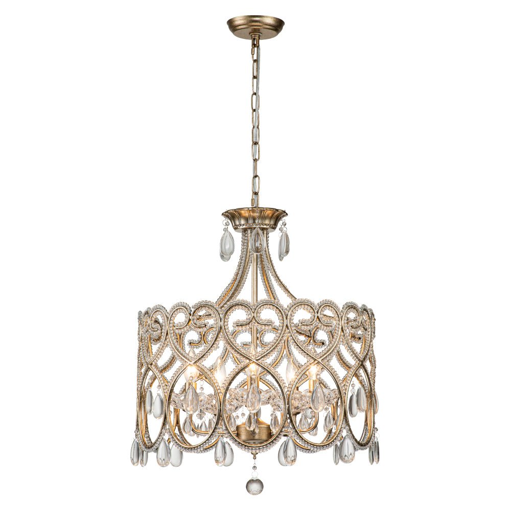 Cielo Antique Crystal Drum Chandelier
