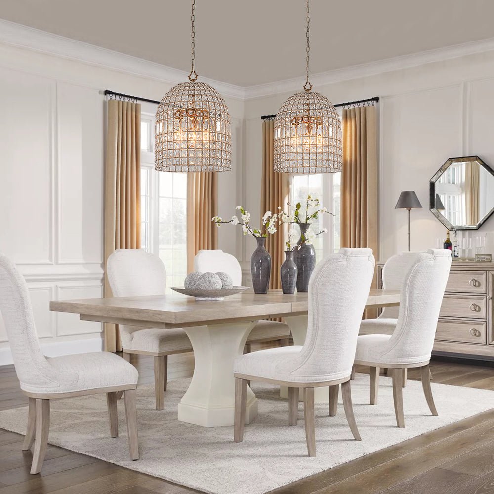 Elvora Antique Brass Crystal Chandelier