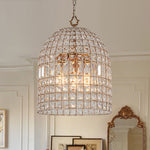 Elvora Antique Brass Crystal Chandelier