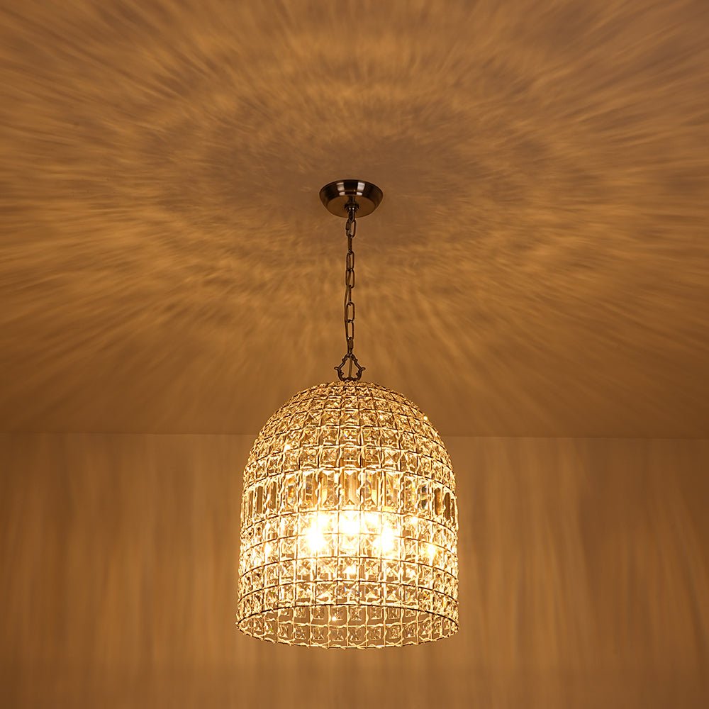 Elvora Antique Brass Crystal Chandelier
