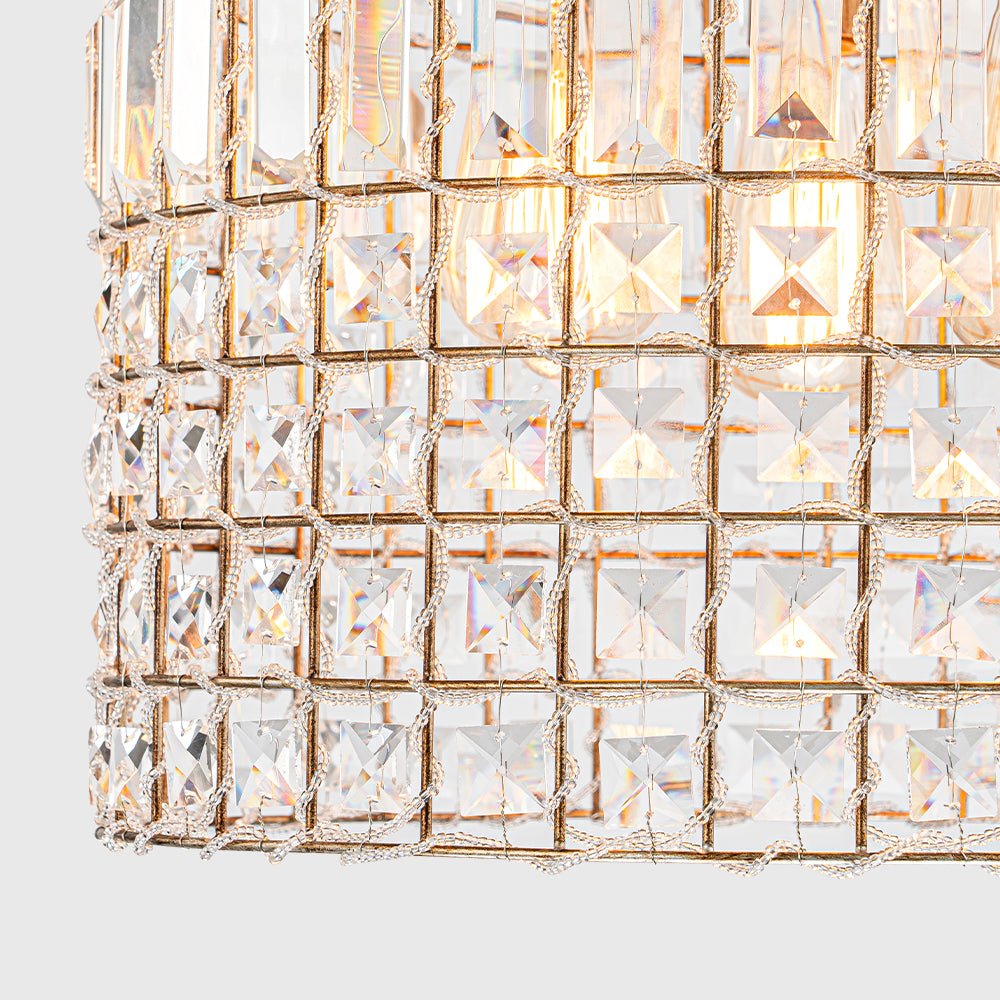 Elvora Antique Brass Crystal Chandelier