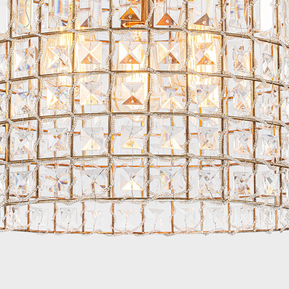 Elvora Antique Brass Crystal Chandelier
