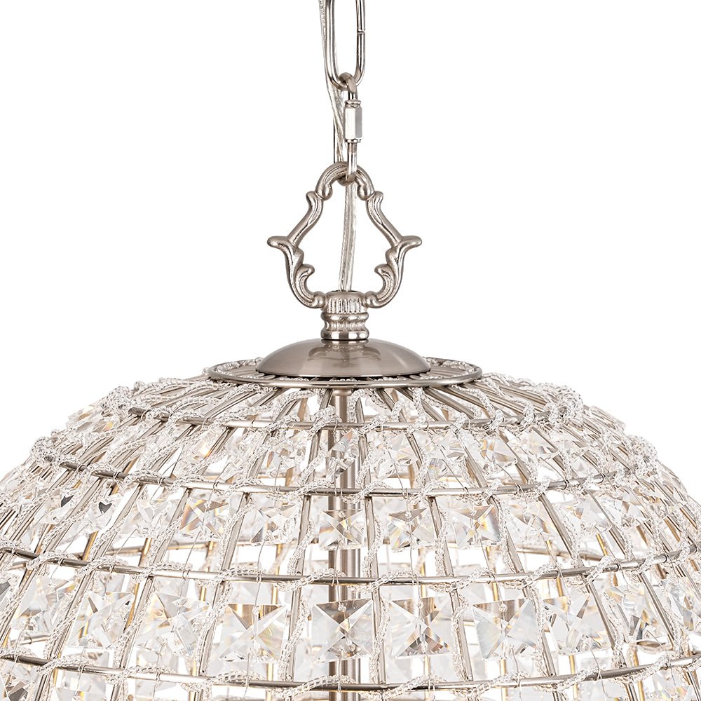 Elvora Antique Brass Crystal Chandelier