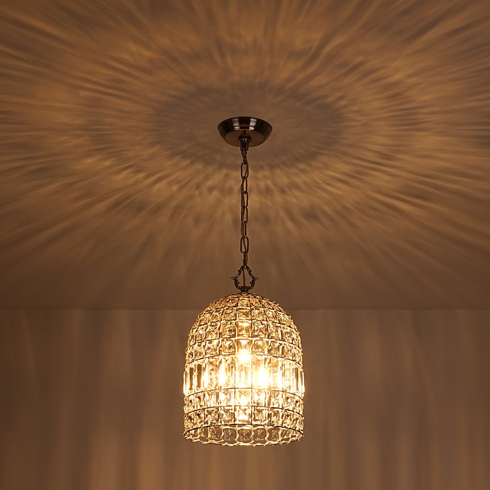 Elvora Antique Brass Crystal Chandelier