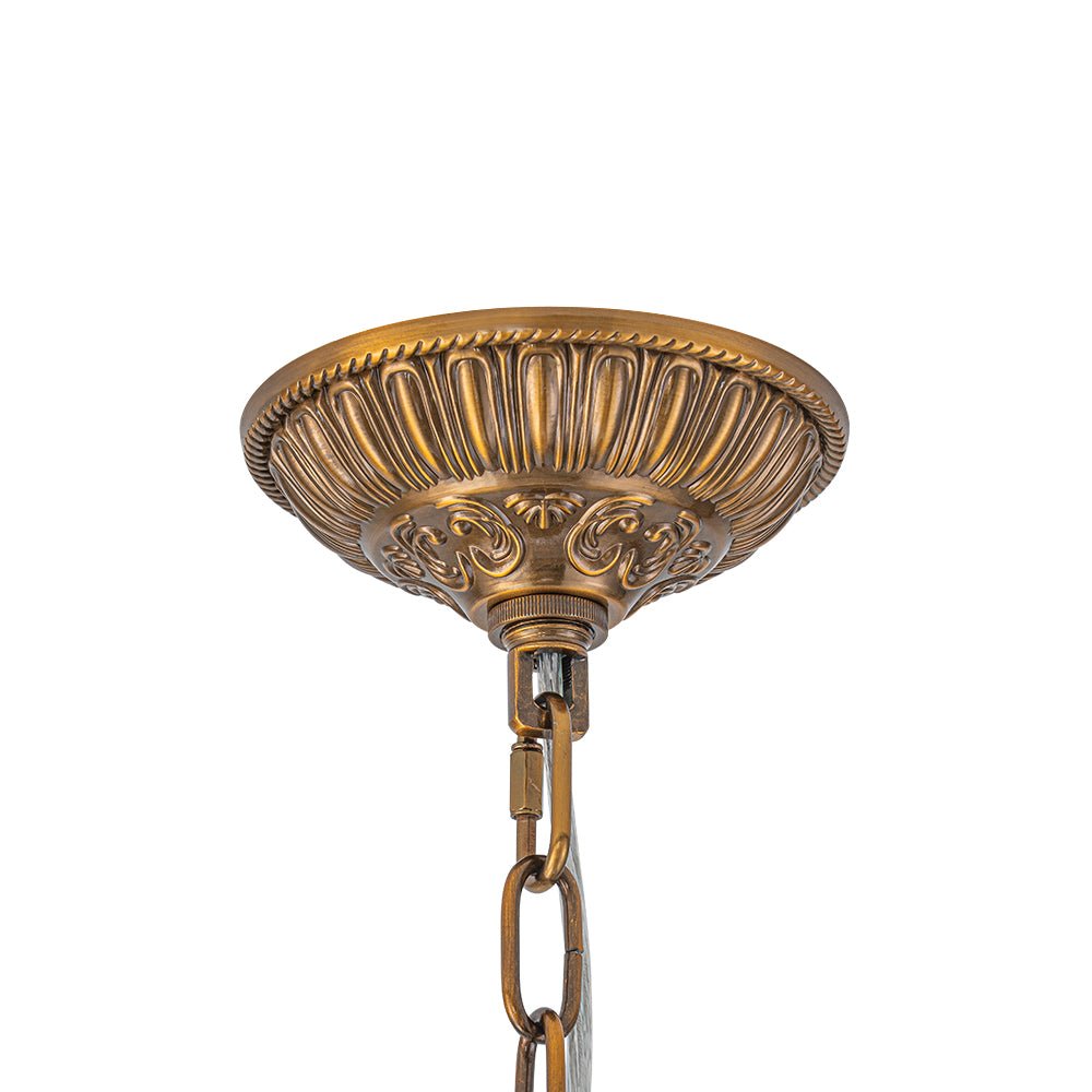 Roligt Vintage Globe Brass Crystal Chandelier
