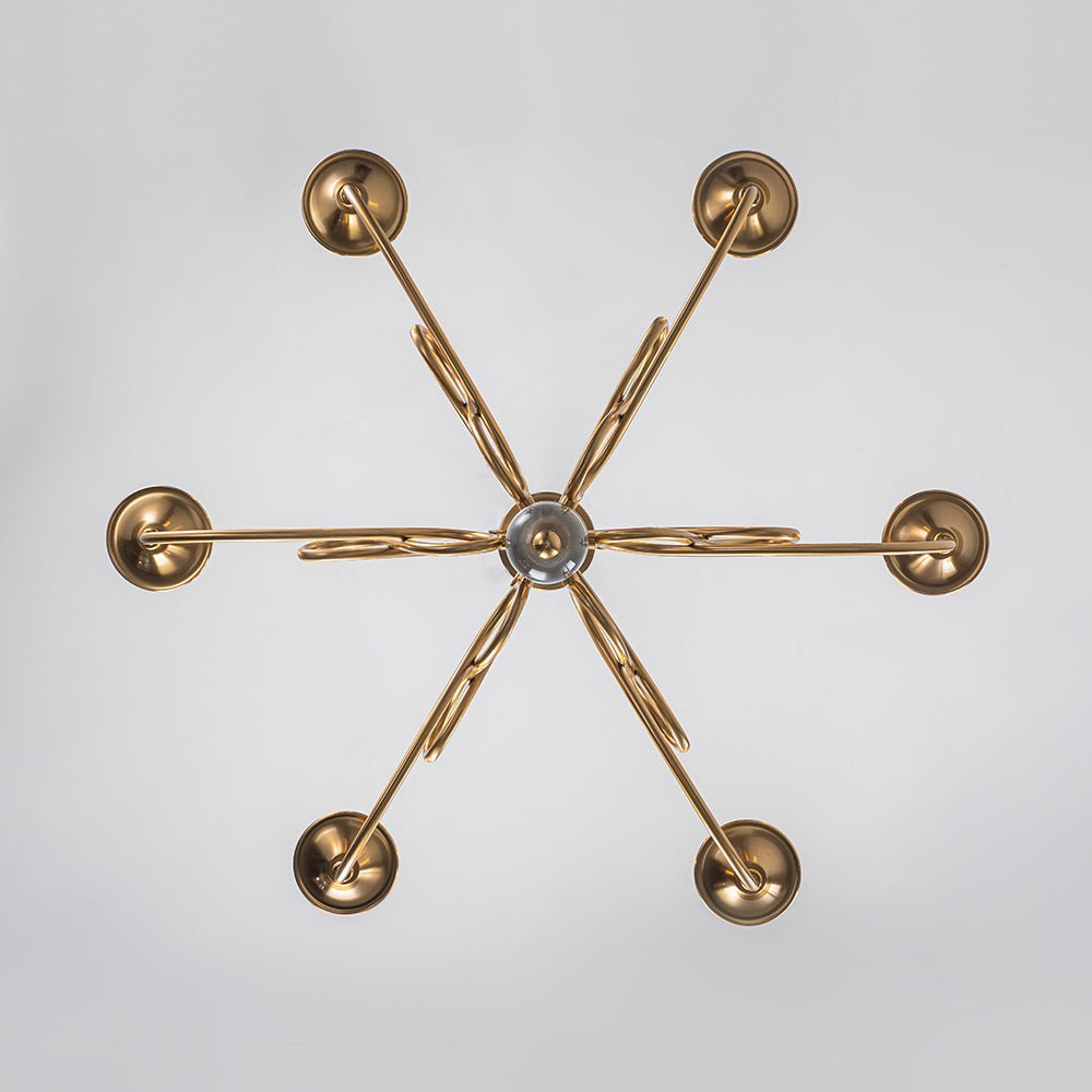 Blikuvux Classic Scrolling Candle Style Metal Chandelier