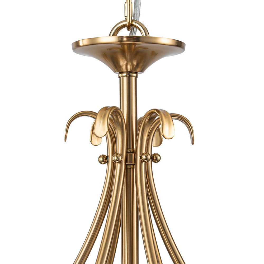 Blikuvux Classic Scrolling Candle Style Metal Chandelier