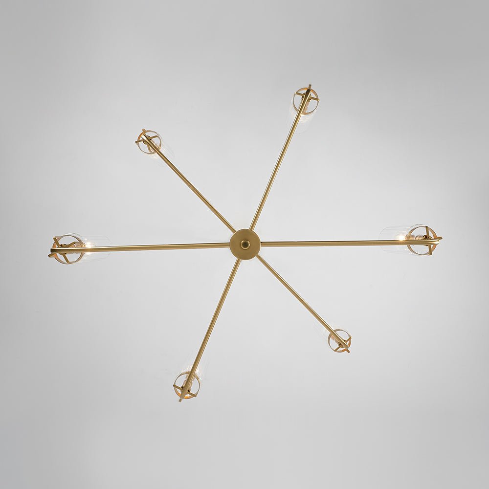Sifuli Cylinder Ribbed Tiered Candle Glass Chandelier