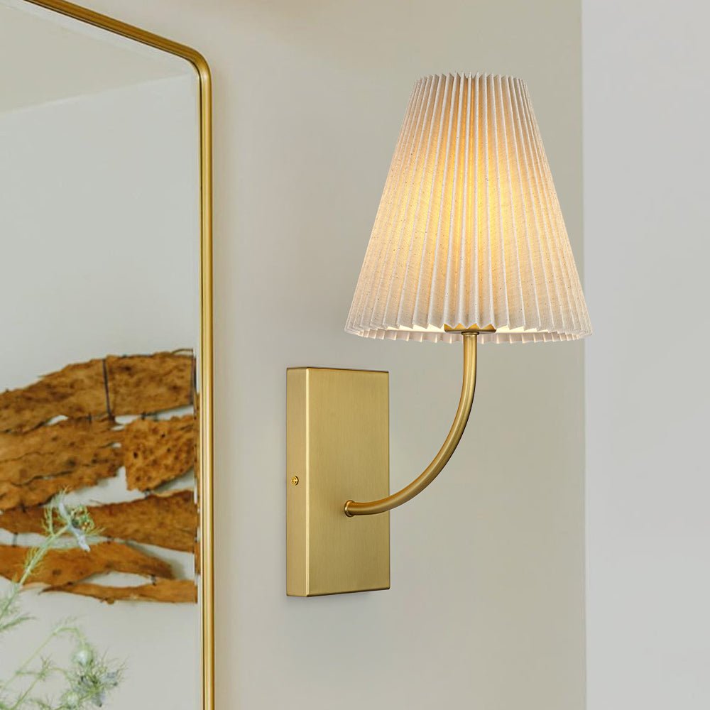 Gloruvum Elegant Pleated Fabric Wall Lamp