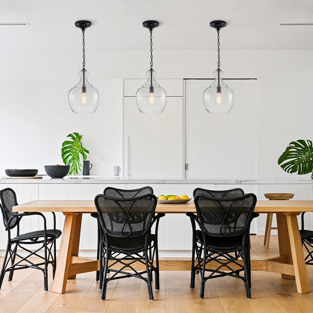 Aevitern Minimalist Farmhouse Glass Pendant Light