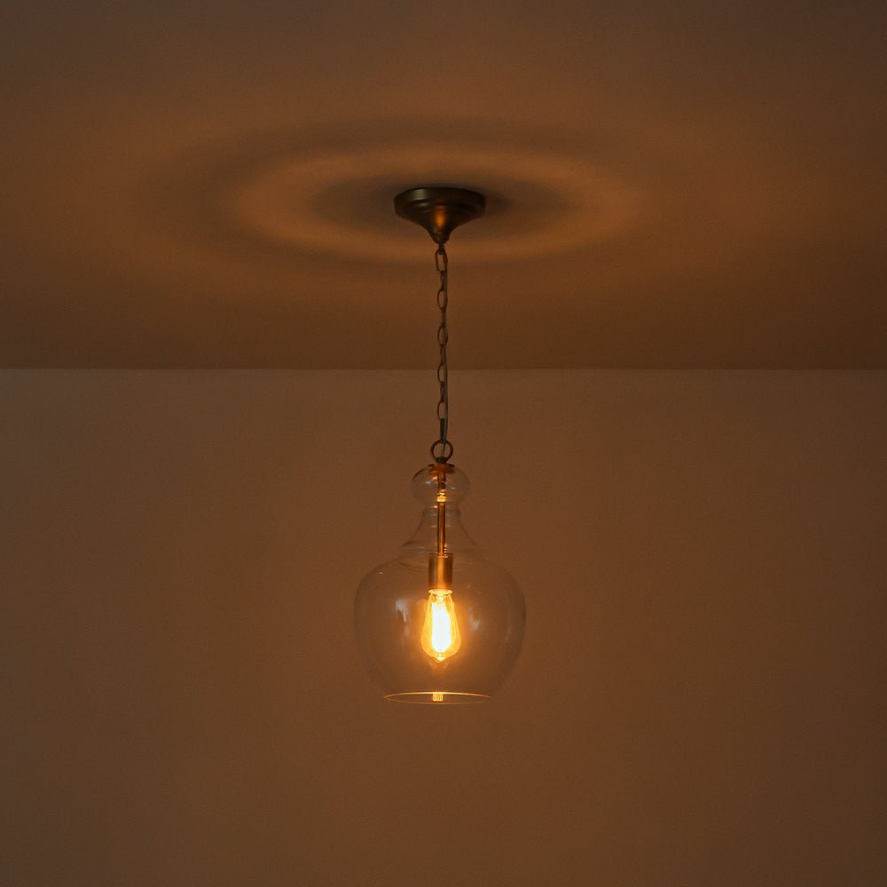 Aevitern Minimalist Farmhouse Glass Pendant Light