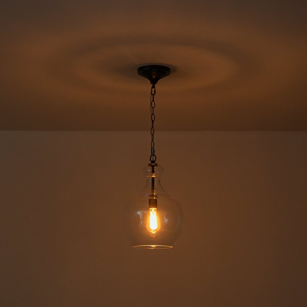 Aevitern Minimalist Farmhouse Glass Pendant Light