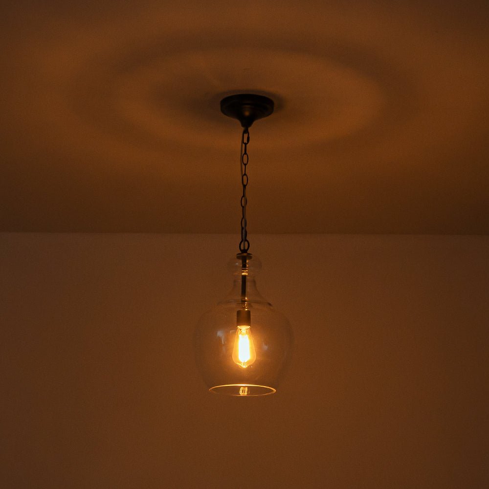 Aevitern Minimalist Farmhouse Glass Pendant Light