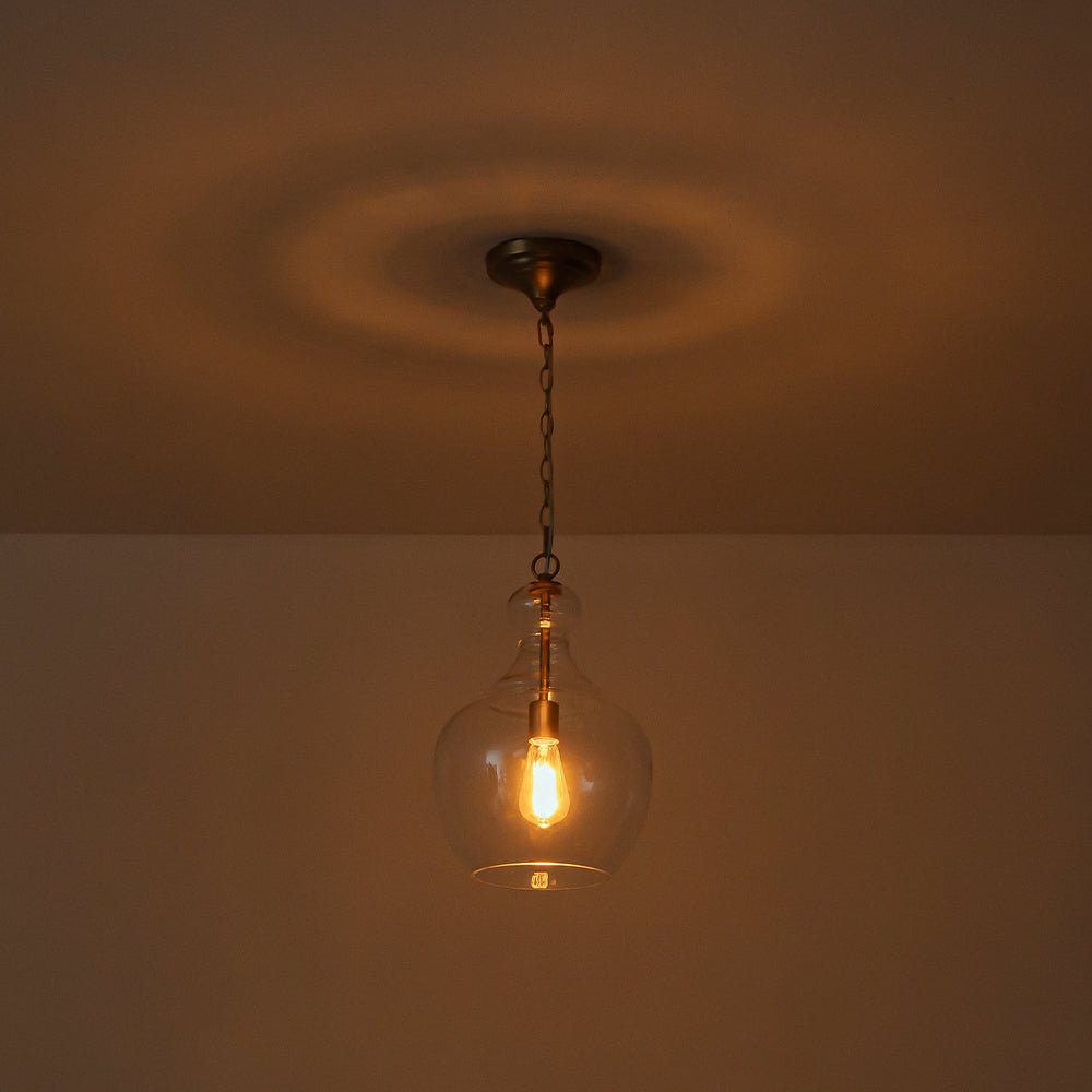 Aevitern Minimalist Farmhouse Glass Pendant Light