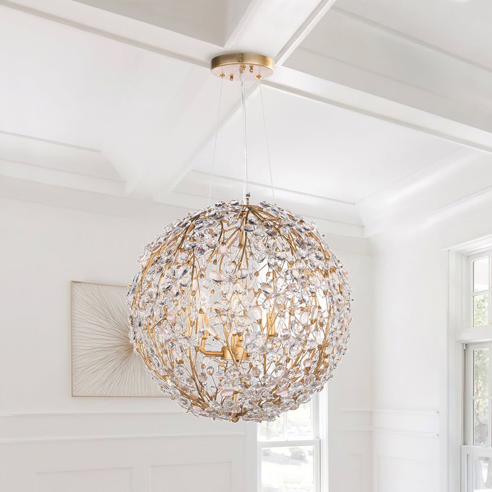 Tindunix Blossom Floral Crystal Chandelier