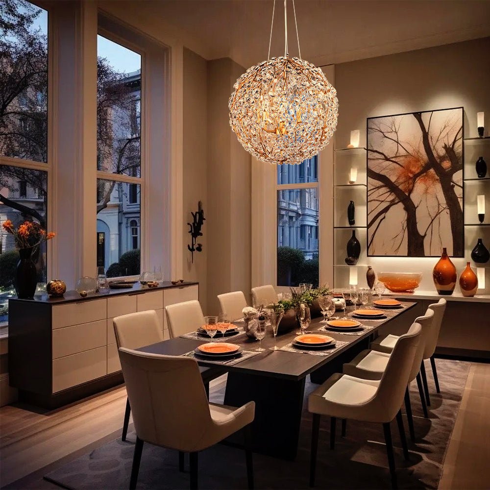 Tindunix Blossom Floral Crystal Chandelier