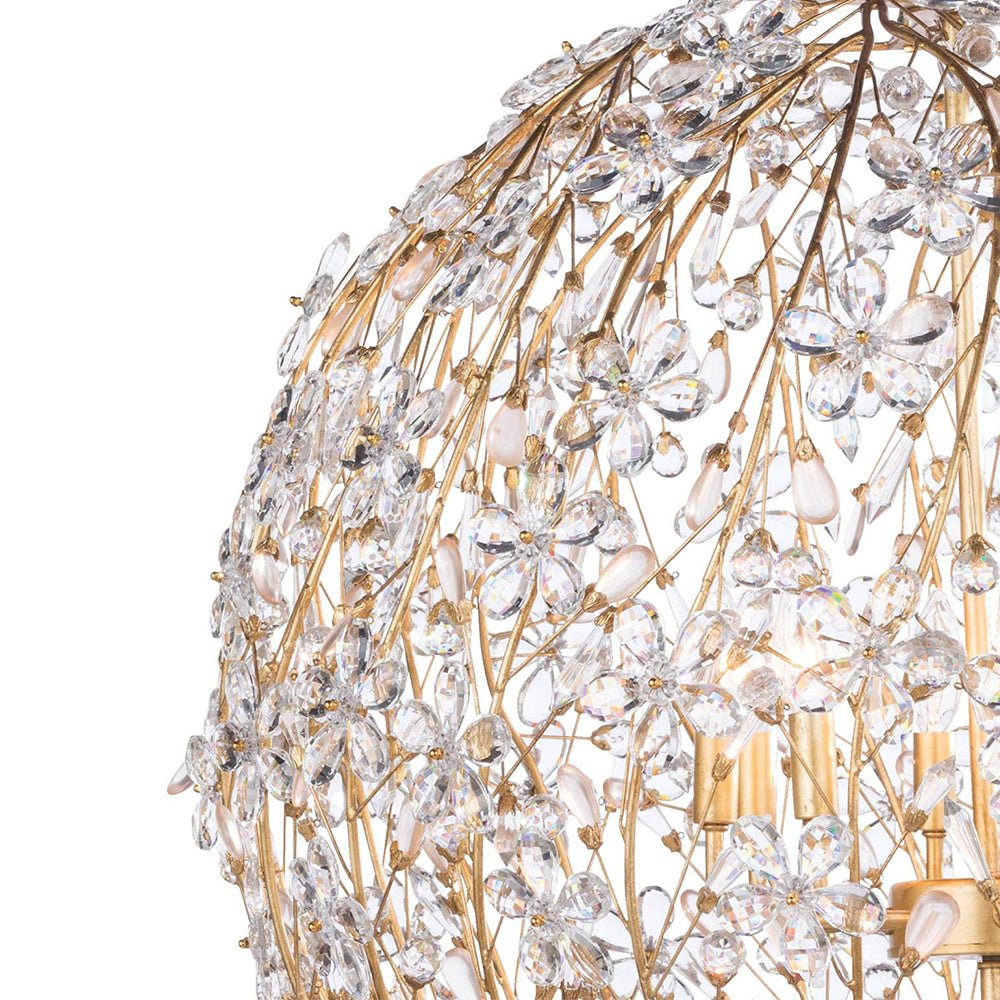 Tindunix Blossom Floral Crystal Chandelier