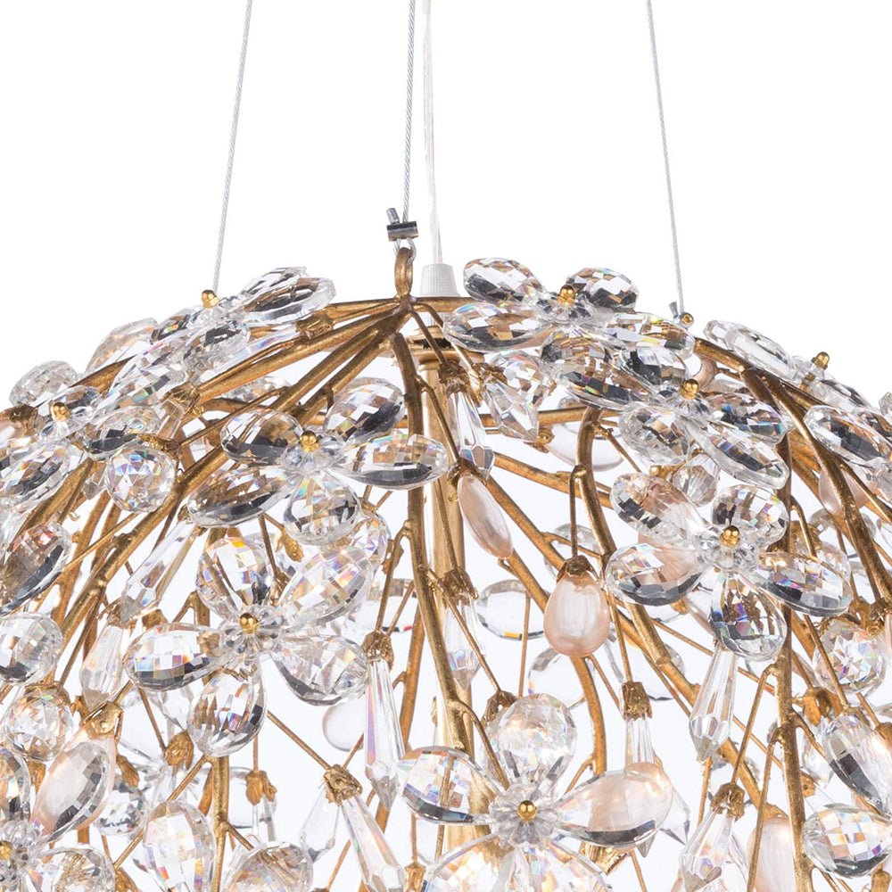 Tindunix Blossom Floral Crystal Chandelier
