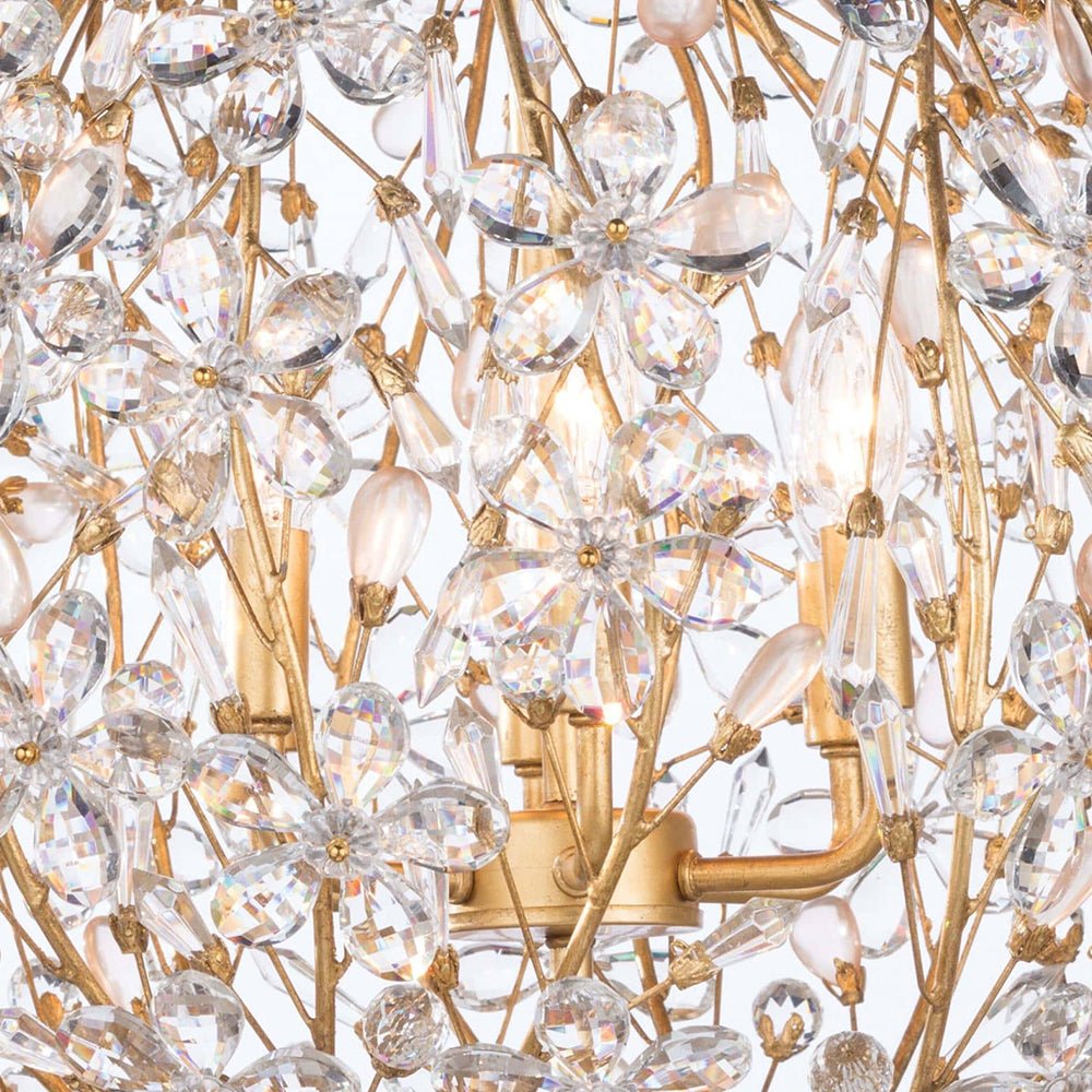 Tindunix Blossom Floral Crystal Chandelier