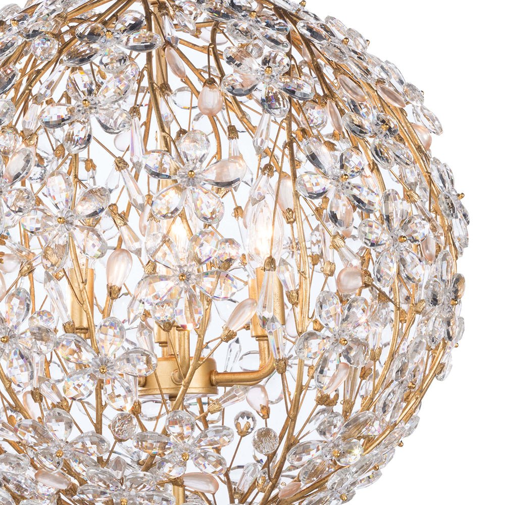 Tindunix Blossom Floral Crystal Chandelier