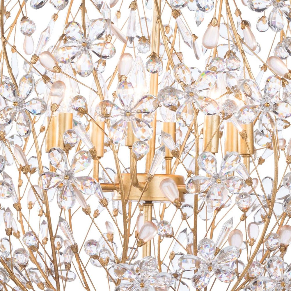 Tindunix Blossom Floral Crystal Chandelier