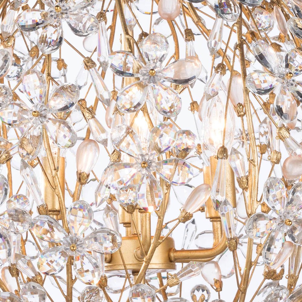 Tindunix Blossom Floral Crystal Chandelier