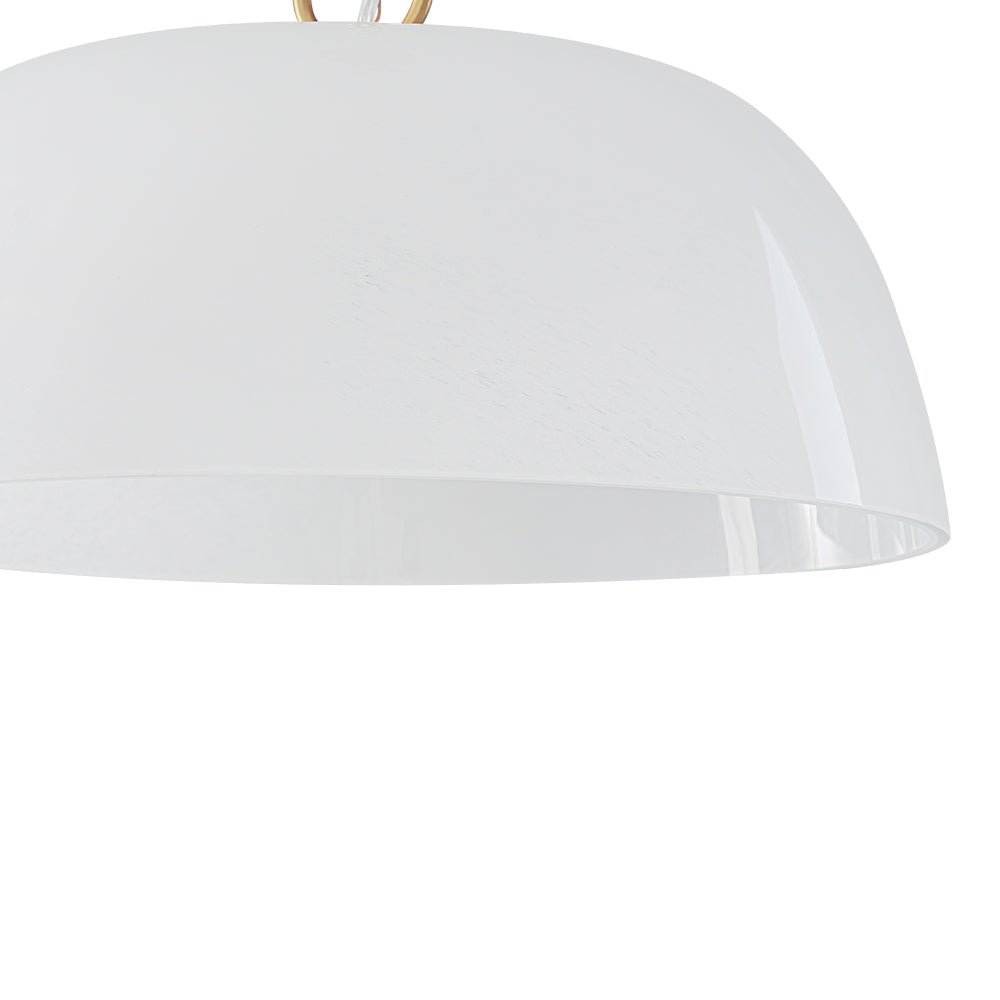 Fljotuvux French Luxe Clouded White Glass Pendant Light