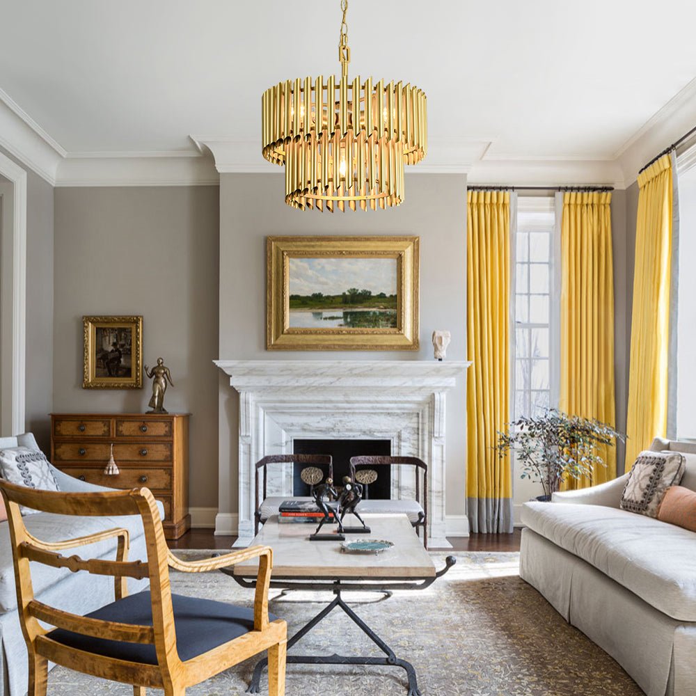 Qvistuvum Luxury Gold Metal Chandelier