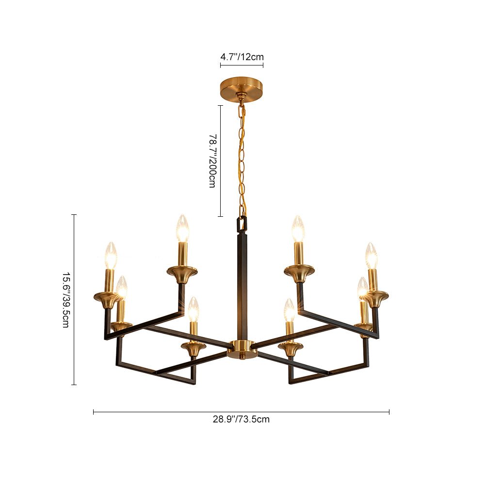 Vatnid Modern Candle Metal Chandelier