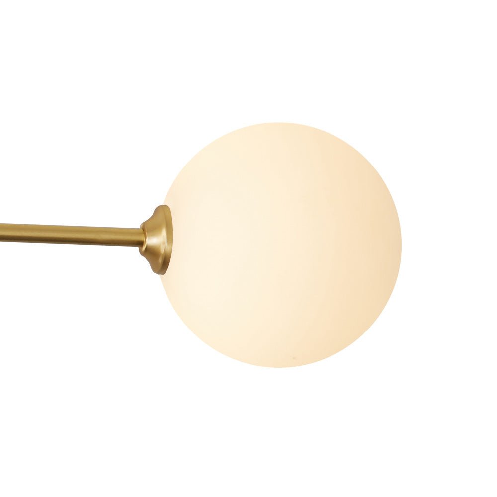 Lysvit Linear Metal Glass Semi Flush Mount Ceiling Light
