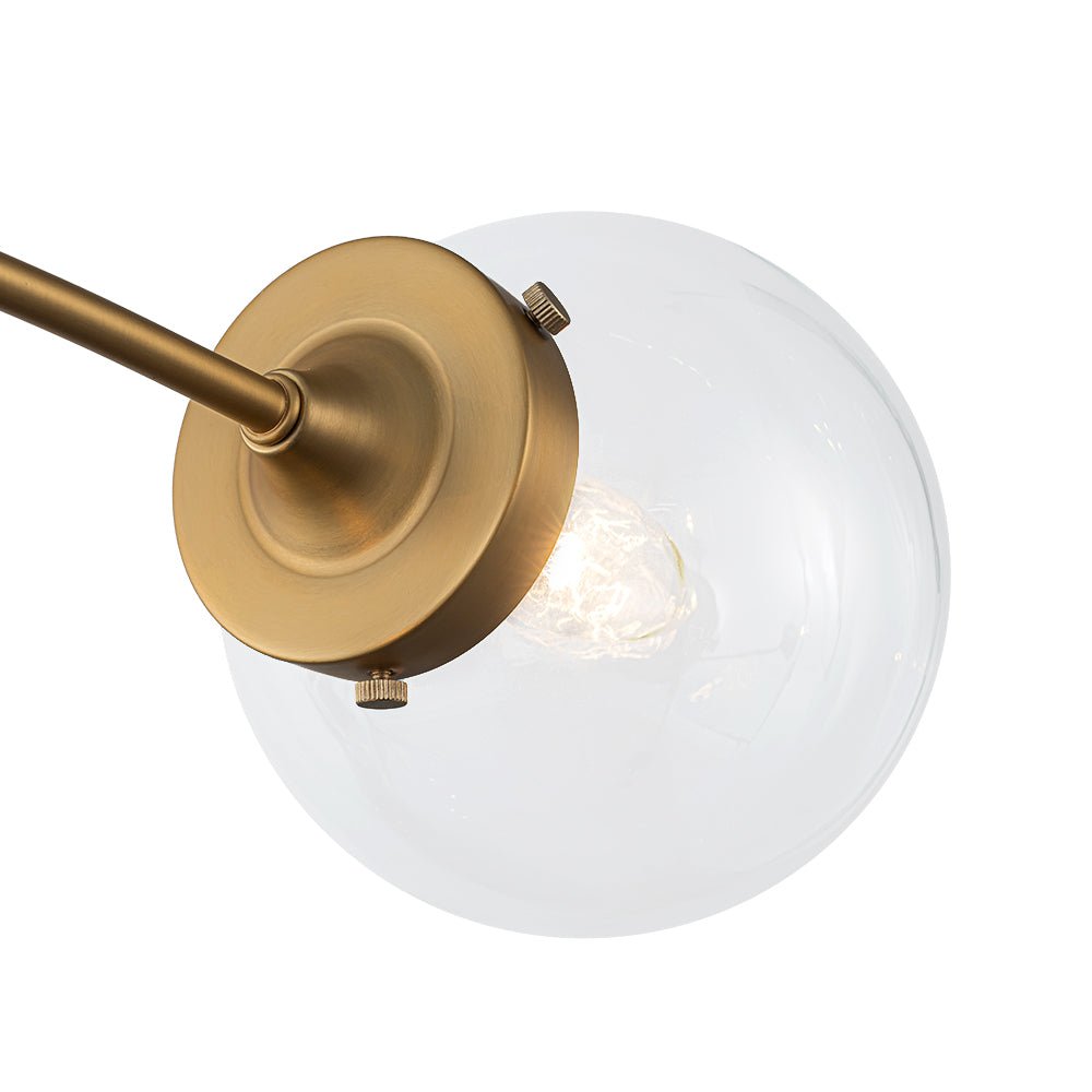 Blikuvum Funky Seesaw Arched Arm Globe Glass Semi Flush Chandelier