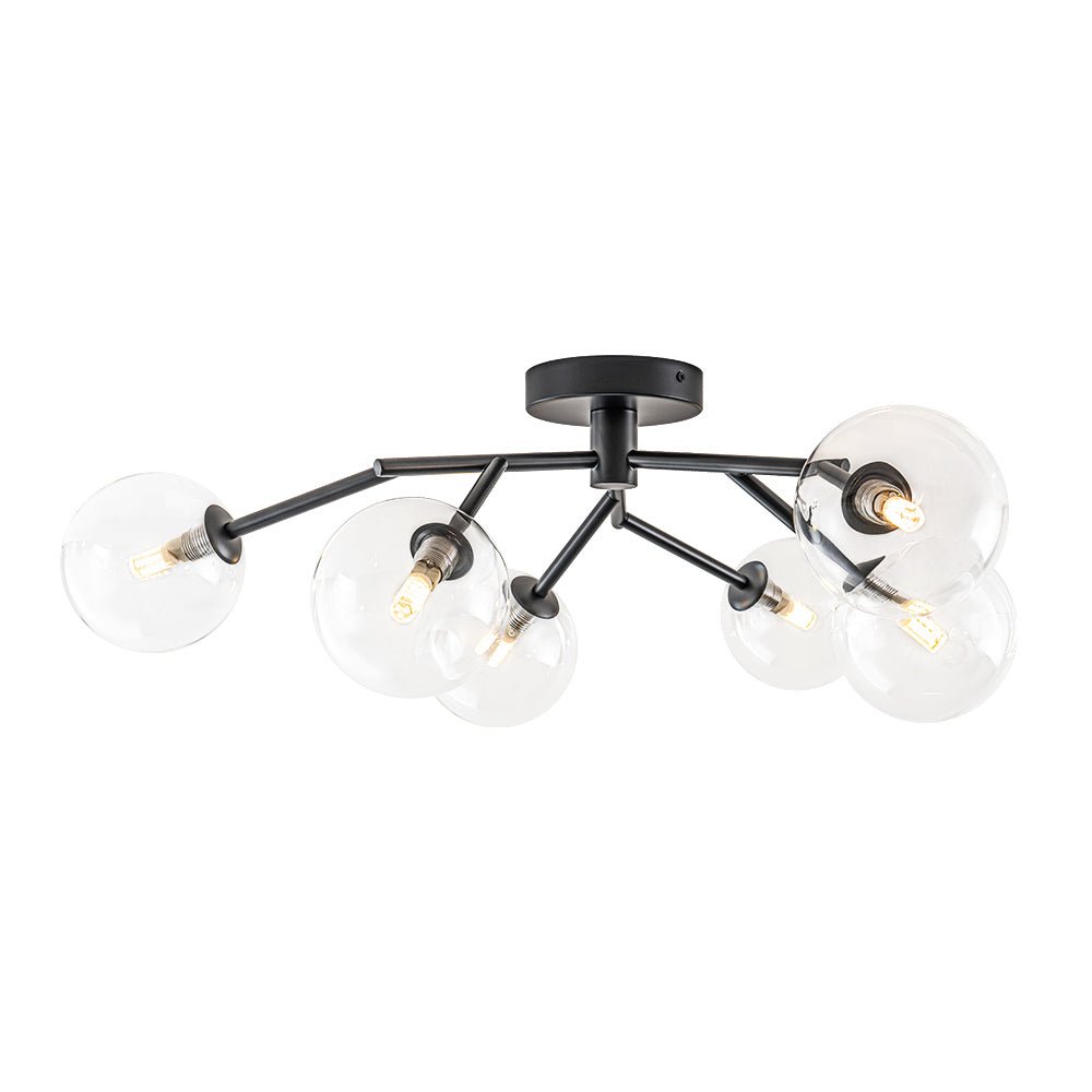 Norduva Funky Branch Style Glass Semi Flush Mount Ceiling Light