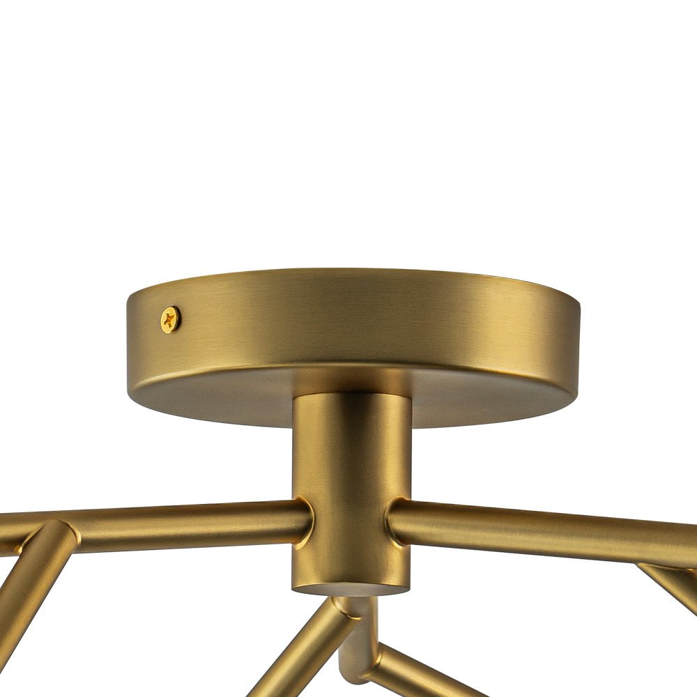 Norduva Funky Branch Style Glass Semi Flush Mount Ceiling Light