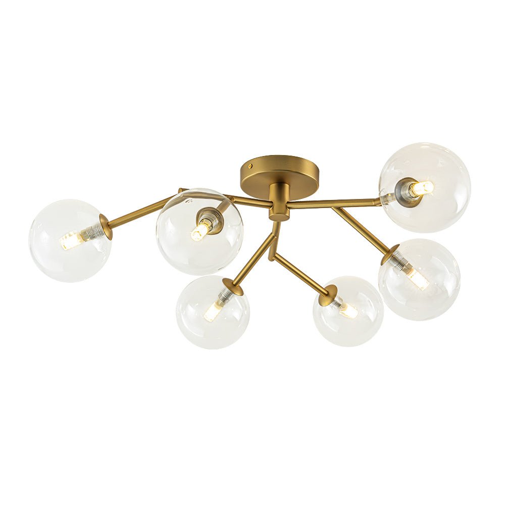 Norduva Funky Branch Style Glass Semi Flush Mount Ceiling Light